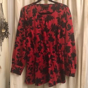 Beautiful Red flower blouse